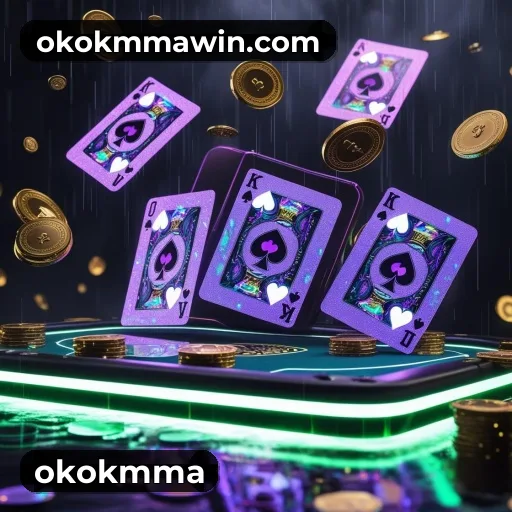 App okokmma para iOS e Android — interface mobile, login biométrico e PIX integrado