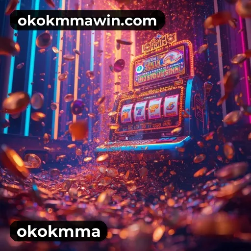 App okokmma para iOS e Android — interface mobile, login biométrico e PIX integrado